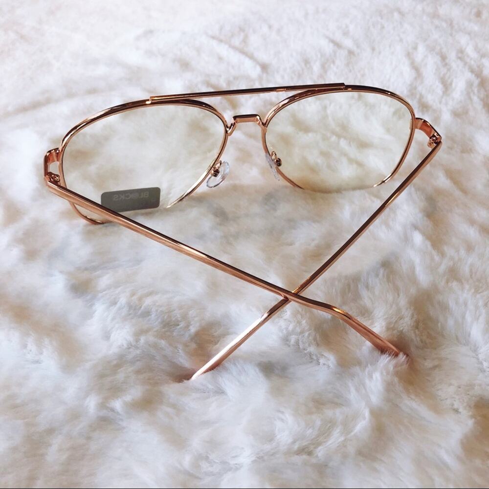 Jonah Rose Gold Aviator Computer Blue Light Glasses - Picture 7 of 9